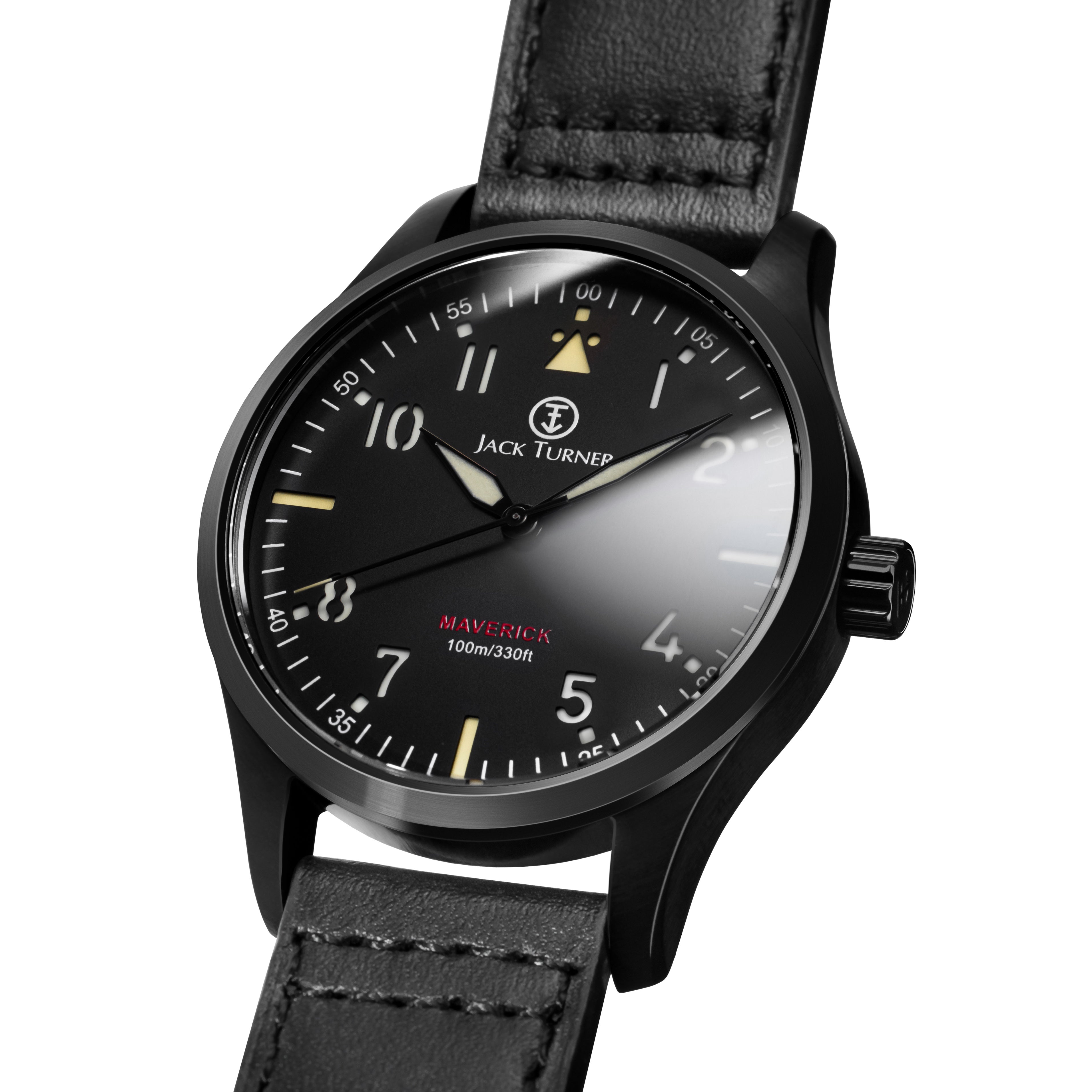 Jack Turner Watches Black PVD Pilot/Field Watch