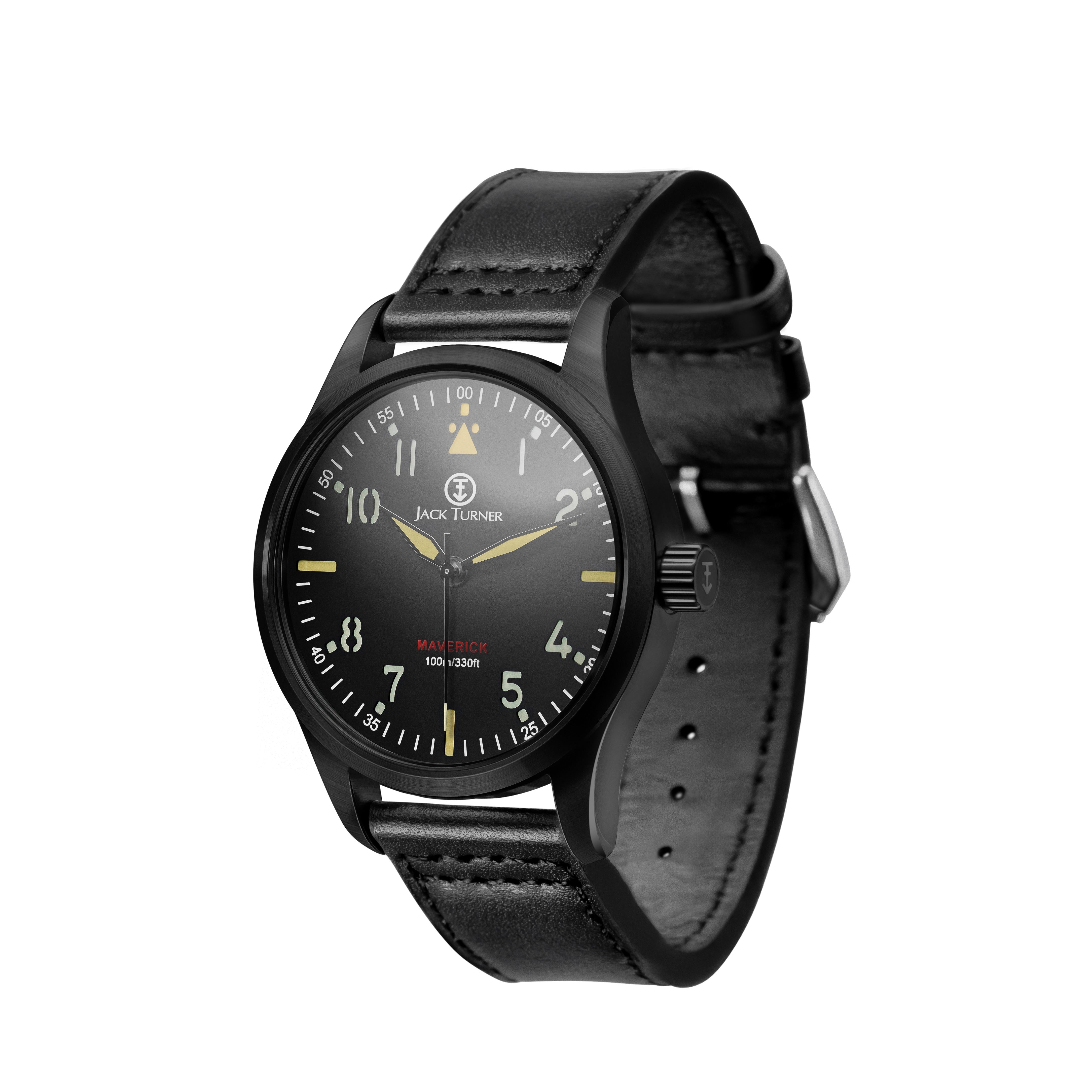 Jack Turner Watches Black PVD Pilot/Field Watch