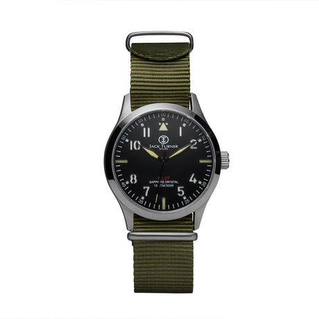 Dark Slate Gray “THE TRAVELER” Stainless Steel Pilot / Field Watch with Mechanical Quartz Movement for Men